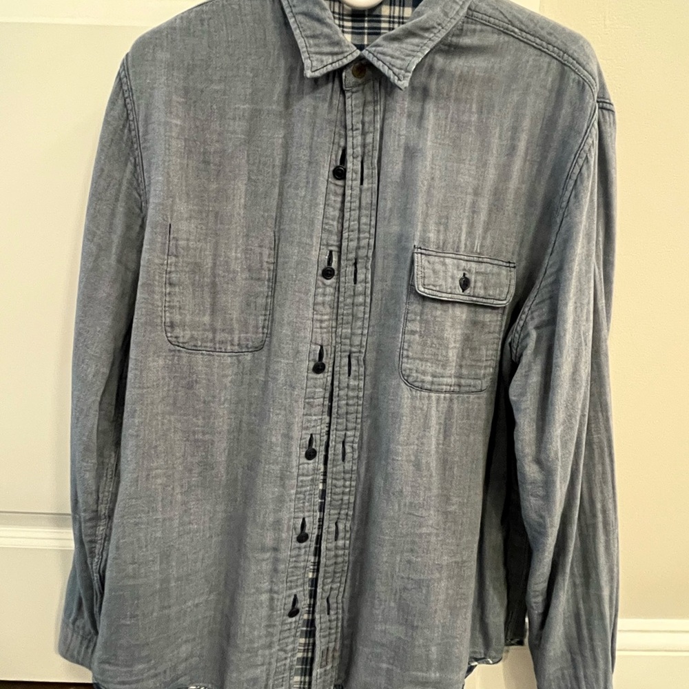 Faherty Reversable Brushed Flannel Button Down - image 2